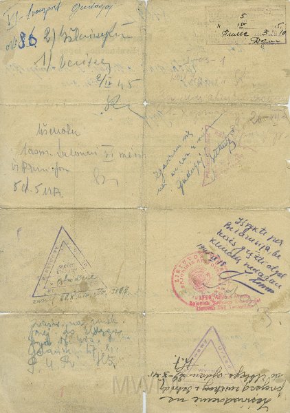 KKE 5316a.jpg - Dok. Karta Ewakuacyjna wydana przez PKWN dla Michała Katkowskiego –syna Antoniego wraz z rodziną, Wilno, 10 II 1945 r.